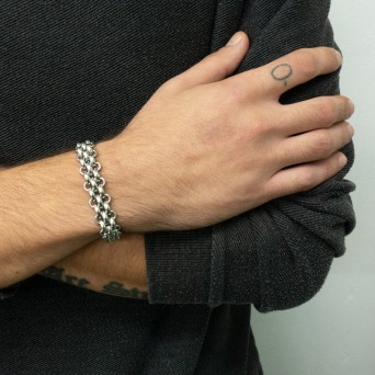 Jt Unisex εντυπωσιακο ατσάλινo βραχιόλι αλυσίδα Ruth