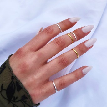 JT Ασημένιο πολύ λεπτό δαχτυλίδι ακροδάχτυλου/ποδιού/σεβαλιέ