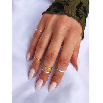 JT Ασημένιο πολύ λεπτό δαχτυλίδι ακροδάχτυλου/ποδιού/σεβαλιέ