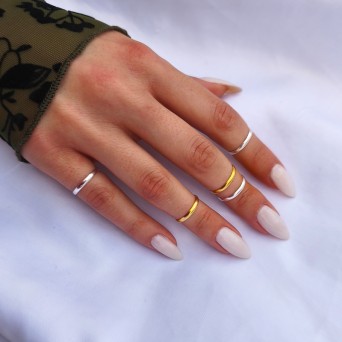 JT Ασημένιο πολύ λεπτό δαχτυλίδι ακροδάχτυλου/ποδιού/σεβαλιέ