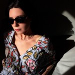 Jt Ατσάλινο κολιέ μικρές χρωματιστές ημιπολύτιμες πέτρες 2mm