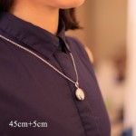 Jt Unisex ατσάλινο κολιέ οβάλ για φωτογραφια ( και με χάραξη)