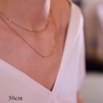 JT Unisex ατσάλινη αλυσίδα λαιμού φίδι με μπίλιες