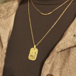 JT Χειροποίητο ατσάλινο κολιέ Κάρτα Ταρώ JT Χειροποίητο ατσάλινο κολιέ Κάρτα Ταρώ