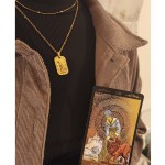 JT Χειροποίητο ατσάλινο κολιέ Κάρτα Ταρώ JT Χειροποίητο ατσάλινο κολιέ Κάρτα Ταρώ