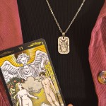 JT Χειροποίητο ατσάλινο κολιέ Κάρτα Ταρώ JT Χειροποίητο ατσάλινο κολιέ Κάρτα Ταρώ