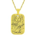 JT Χειροποίητο ατσάλινο κολιέ Κάρτα Ταρώ JT Χειροποίητο ατσάλινο κολιέ Κάρτα Ταρώ