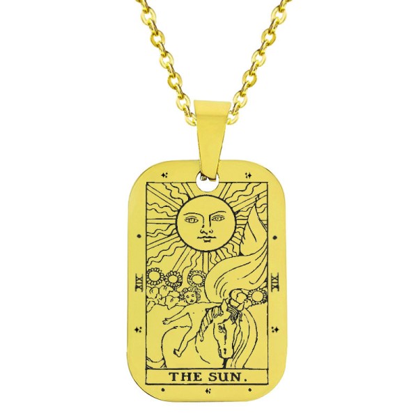 JT Χειροποίητο ατσάλινο κολιέ Κάρτα Ταρώ JT Χειροποίητο ατσάλινο κολιέ Κάρτα Ταρώ