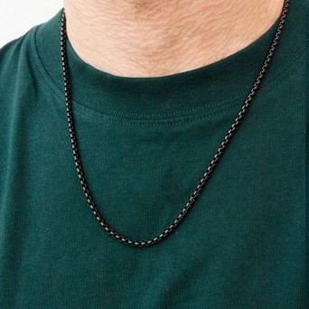Jt Unisex αλυσίδα λαιμού ατσάλι cuban λεπτή 3.7mm