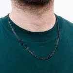 Jt Unisex αλυσίδα λαιμού ατσάλι cuban λεπτή 3.7mm Jt Unisex αλυσίδα λαιμού ατσάλι cuban λεπτή 3.7mm