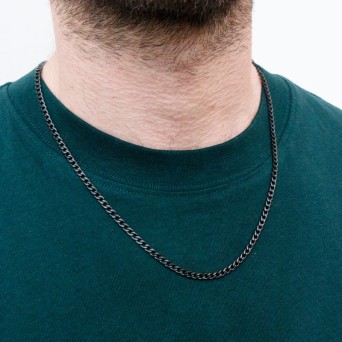 Jt Unisex αλυσίδα λαιμού ατσάλι cuban λεπτή 3.7mm
