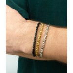 Jt Unisex μοντέρνα ατσάλινη αλυσίδα χεριού boxchain 3.5mm