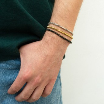 Jt Unisex μοντέρνα ατσάλινη αλυσίδα χεριού boxchain 3.5mm
