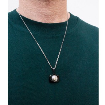 Jt Unisex ατσάλινο μακρύ κολιέ φωτογραφική μηχανή