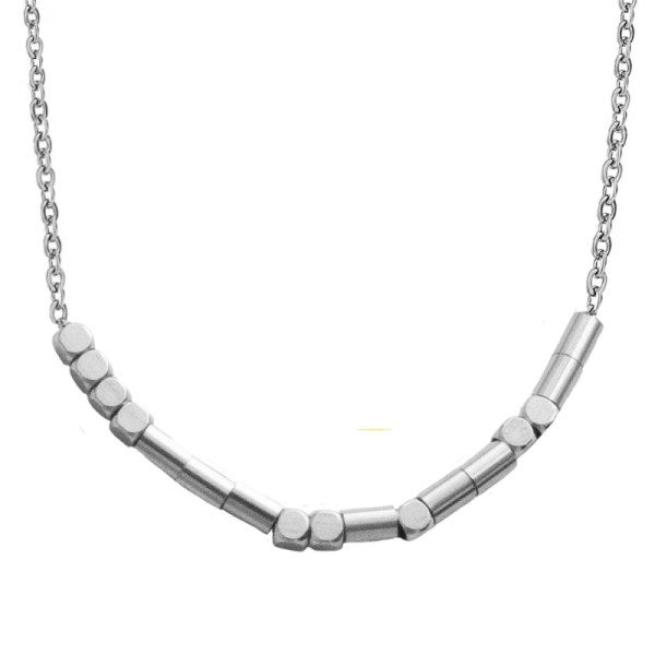 Jt Ατσάλινο Κολιέ Μυστικό Μήνυμα σε Μορς Κώδικα