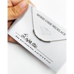 Jt Ατσάλινο Κολιέ Μυστικό Μήνυμα σε Μορς Κώδικα