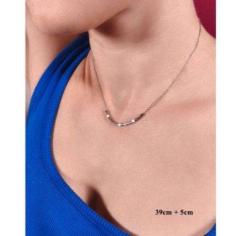 Jt Ατσάλινο Κολιέ Μυστικό Μήνυμα σε Μορς Κώδικα