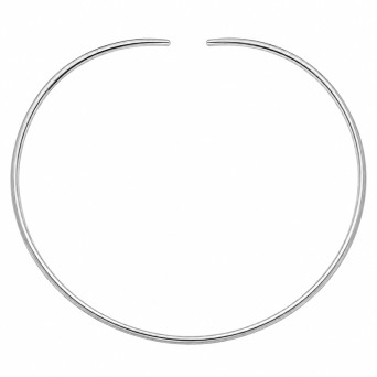 JT Minimal Κολιέ Βέργα Λεπτή με Φυσική Καμπύλη  Ατσάλι 4mm