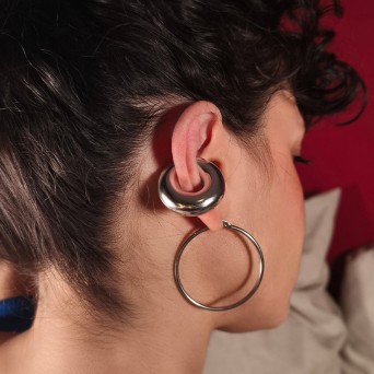 Jt Εντυπωσιακό ατσάλινο chunky ear cuff σκουλαρίκι