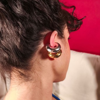 Jt Εντυπωσιακό ατσάλινο chunky ear cuff σκουλαρίκι