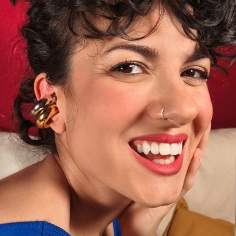 Jt Εντυπωσιακό ατσάλινο chunky ear cuff σκουλαρίκι