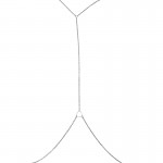 PL Μίνιμαλ ασημί ατσάλινη αλυσίδα σώματος με τρίγωνο