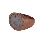 Cosmochaos Ροζ ασημένιο δαχτυλίδι κύκνος με φίλνισι