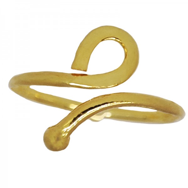 AD Ασημένιο επίχρυσο δαχτυλίδι ποδιού/ακροδάχτυλου με κύκλο