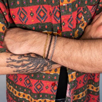 Jt Unisex Βραχιόλι Αλυσίδα Cuban Λεπτή 3.7mm Ανοξείδωτο Ατσάλι Jt Unisex Βραχιόλι Αλυσίδα Cuban Λεπτή 3.7mm Ανοξείδωτο Ατσάλι