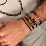 JT Unisex ατσάλινο ανοιχτό βραχιόλι χειροπέδα με χάραξη JT Unisex ατσάλινο ανοιχτό βραχιόλι χειροπέδα με χάραξη
