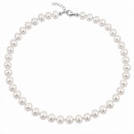 Jt Unisex ασημένιο κολιέ φυσικά μαργαριτάρια 8mm - 9mm Jt Unisex ασημένιο κολιέ φυσικά μαργαριτάρια 8mm - 9mm