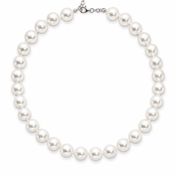 Jt Unisex ασημένιο κολιέ μαργαριτάρια shell pearls 10mm Jt Unisex ασημένιο κολιέ μαργαριτάρια shell pearls 10mm