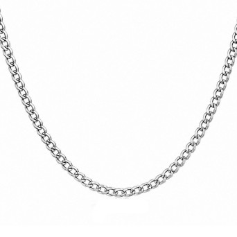 Jt Unisex αλυσίδα λαιμού ατσάλι cuban λεπτή 3.7mm