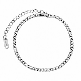 Jt Unisex Βραχιόλι Αλυσίδα Cuban Λεπτή 3.7mm Ανοξείδωτο Ατσάλι Jt Unisex Βραχιόλι Αλυσίδα Cuban Λεπτή 3.7mm Ανοξείδωτο Ατσάλι