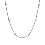 JT Unisex ατσάλινη αλυσίδα λαιμού φίδι με μπίλιες