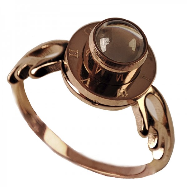 Jt Ατσάλινο ροζ χρυσό δαχτυλίδι "Σ' αγαπώ" σε 100 γλώσσες 