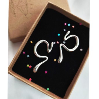 Jt Μίνιμαλ Ατσάλινο Sculptural Ear Cuff Σκουλαρίκι