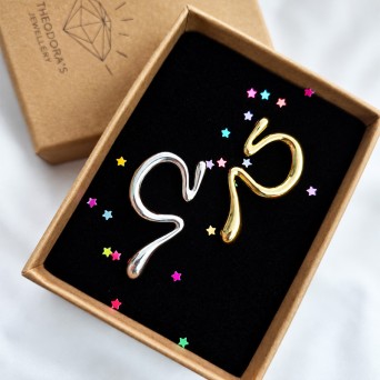 Jt Μίνιμαλ Ατσάλινο Sculptural Ear Cuff Σκουλαρίκι