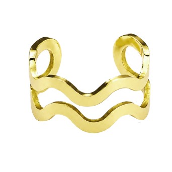 Jt Ατσάλινο Κυματιστό Ear Cuff Σκουλαρίκι