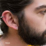 Jt Ασημένια σκουλαρίκια κρίκοι λεπτοί 1.5mm πάχους unisex
