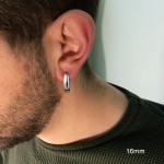 Jt Ατσάλινα σκουλαρίκια κρίκοι φαρδιοί ( χοντροί) 5mm