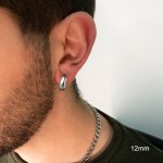 Jt Ατσάλινα σκουλαρίκια κρίκοι φαρδιοί ( χοντροί) 5mm