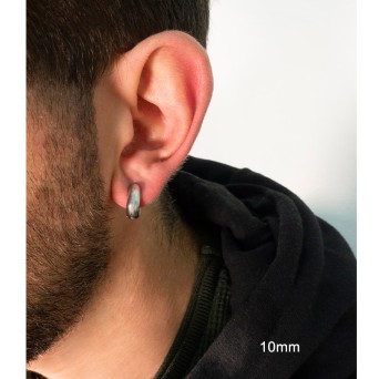 Jt Ατσάλινα σκουλαρίκια κρίκοι φαρδιοί ( χοντροί) 5mm