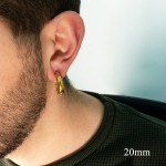 Jt Ατσάλινα σκουλαρίκια κρίκοι φαρδιοί ( χοντροί) 5mm