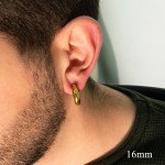 Jt Ατσάλινα σκουλαρίκια κρίκοι φαρδιοί ( χοντροί) 5mm