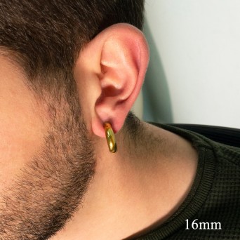 Jt Ατσάλινα σκουλαρίκια κρίκοι φαρδιοί ( χοντροί) 5mm