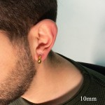 Jt Ατσάλινα σκουλαρίκια κρίκοι φαρδιοί ( χοντροί) 5mm