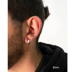 Jt Ατσάλινα σκουλαρίκια κρίκοι φαρδιοί ( χοντροί) 5mm