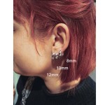 Jt Ατσάλινα σκουλαρίκια κρίκοι φαρδιοί ( χοντροί) 5mm