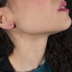 Jt Ασημένια μονόπετρα σκουλαρίκια ροζ ζιργκόν 3mm
